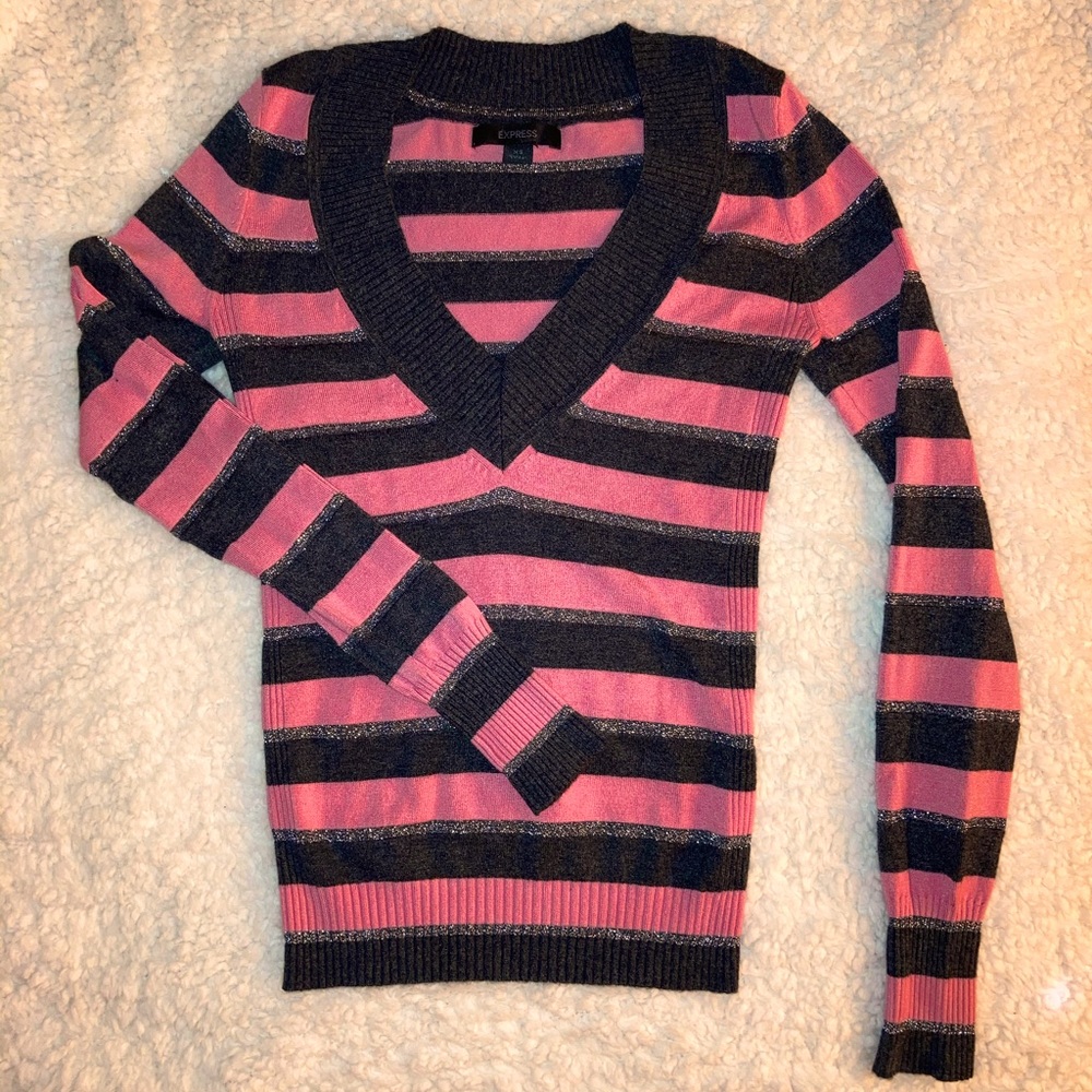 Striped glitzy sweater